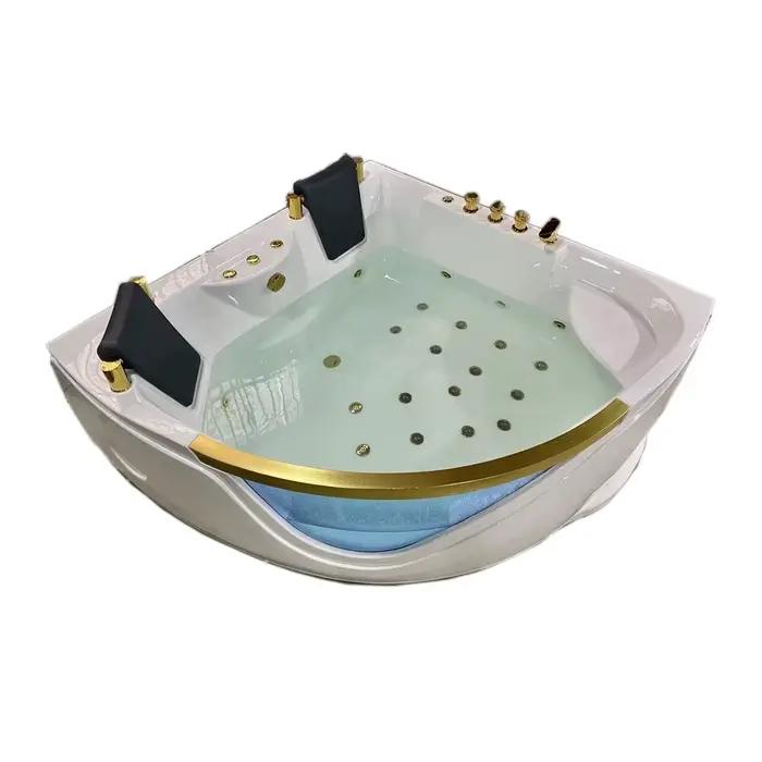 Baignoire d'angle murale 1500 mm pour salle de bain, bain à remous, chromothérapie, spa intérieur, b