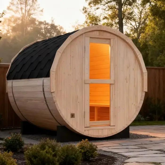 Sauna extérieur pour 2 à 4 personnes - Construction en pin blanc de qualité supérieure |   Havre de 