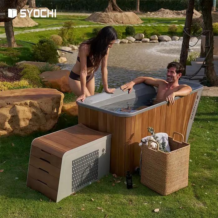 Baignoire de plongée froide en acrylique pour thérapie par l'eau froide, bain de glace avec refroidi