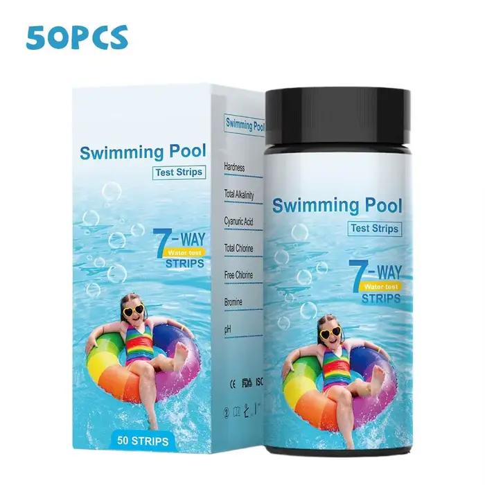 Bandes de test pour piscine et spa, papier de test pour 7 paramètres d'eau, outil de test rapide de 