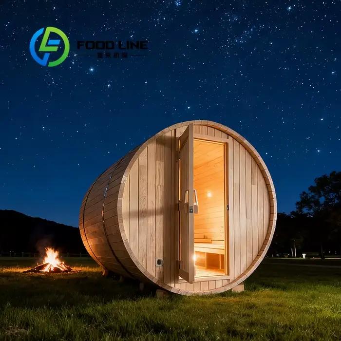 Cabine de sauna extérieure à chaleur sèche avec système de contrôle de température constant, tempéra