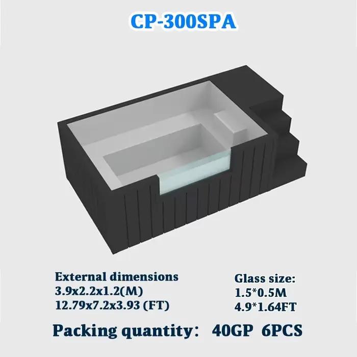 Piscine hors sol autoportante avec spa extérieur, bain à remous en acrylique et fibre de verre pour 