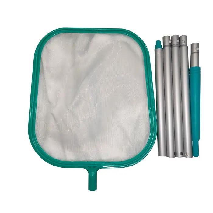 Filet d'écumoire de feuilles de piscine professionnel et ensemble de filet de râteau à feuilles – ne