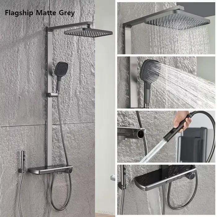 Système de douche de luxe HOWaterfall, affichage numérique de la température, ensemble de douche de 