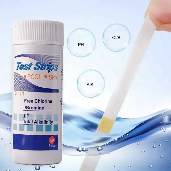 Papier de Test 3 en 1 pour Immersion, Outil de Test de PH pour Spa, Bandelettes d'Eau pour Piscine