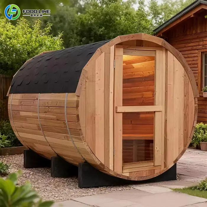 Salle de sauna à vapeur de qualité supérieure pour 3 personnes, en bois de cèdre rouge massif, pour 