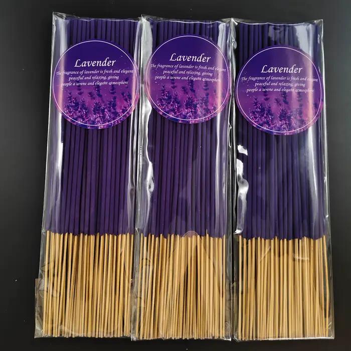 50/150/250/350 bâtonnets aromatiques en bois imprégnés d'huile essentielle de lavande violette