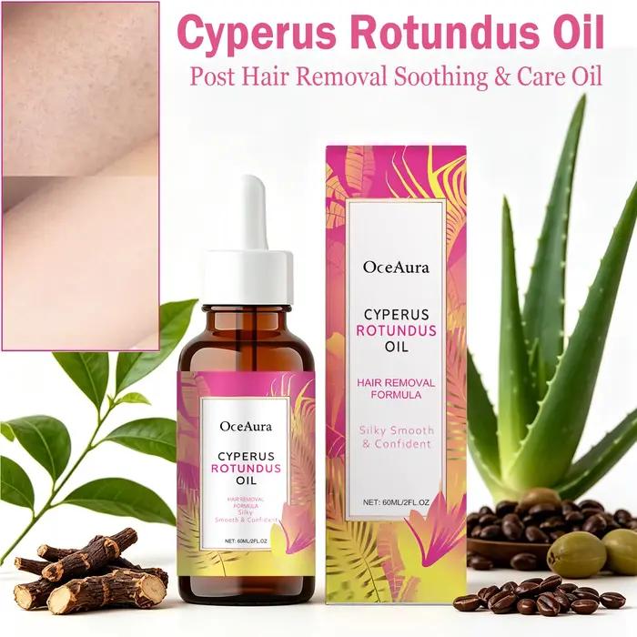 Huile de Cyperus Rotundus Naturelle Post-Épilation Apaisante Soin Réducteur de Poils Hydratant Apaisant