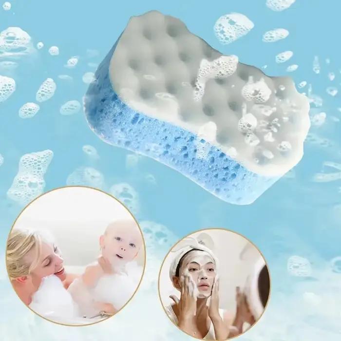 Éponge de bain exfoliante en mousse pour femmes hommes accessoire spa bien-être douche bain revitalisant durable rechargeable