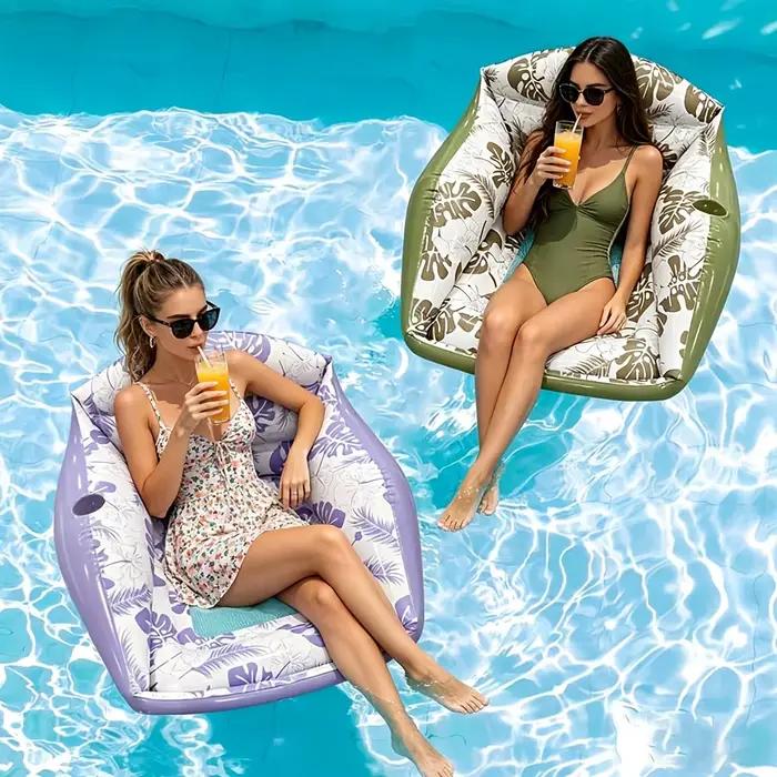 Fauteuil gonflable carré pour jeux aquatiques estivaux