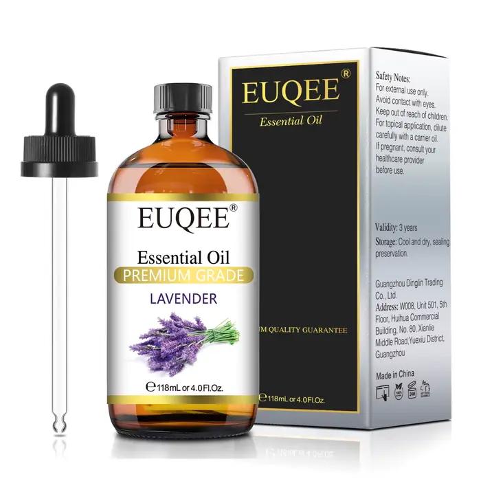 EUQEE 118ml huile essentielle Pure lavande vanille menthe poivrée Eucalyptus bois de santal Rose citron cannelle 4.0 Fl Oz huiles d'aromathérapie