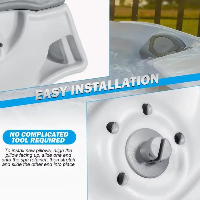 Lot de 4 oreillers de remplacement 6472-964 compatibles avec les spas et bains à remous Sundance série 880 2009-2017