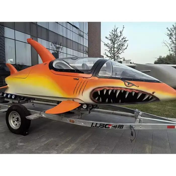 Bateau semi-hydropropulsé personnalisé en fibre de verre pour loisirs