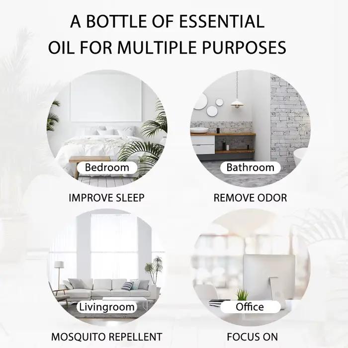 Huile essentielle d'extraction de plantes naturellement pures pour soins du visage et du corps, humidificateur d'aromathérapie pour bains et massages, cadeau idéal pour occasions spéciales