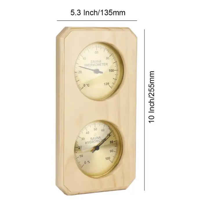 Thermomètre et hygromètre de Sauna en bois