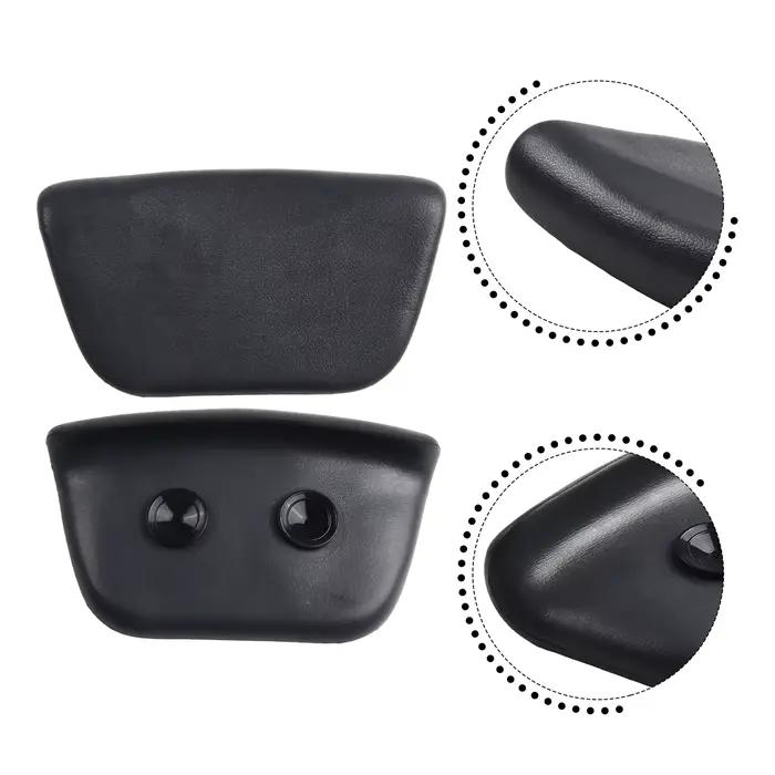 Coussin de bain imperméable en PU noir