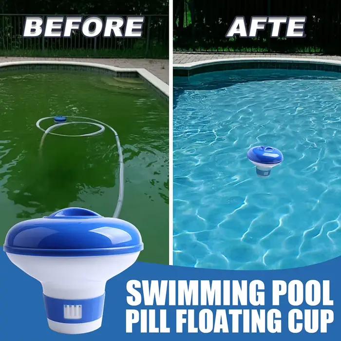 1/2 pièces flottant piscine chimique flotteur chlore brome comprimés