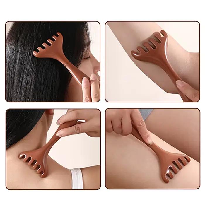 Masseur de cuir chevelu en bois de santal