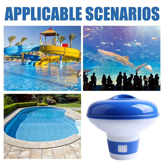 1/2 pièces flottant piscine chimique flotteur chlore brome comprimés
