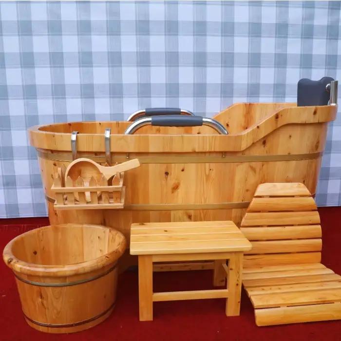 Sauna salle de bain en bois baignoire autonome