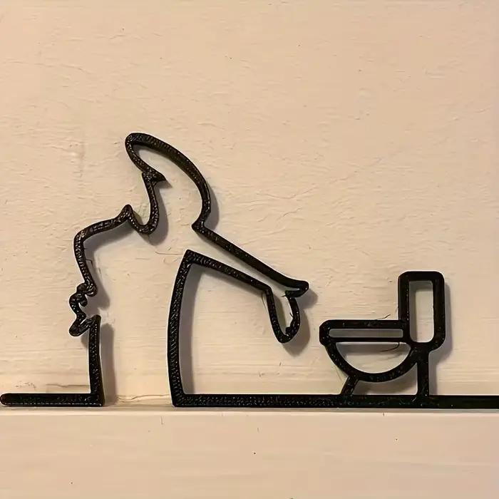 Panneau de toilette moderne 2D