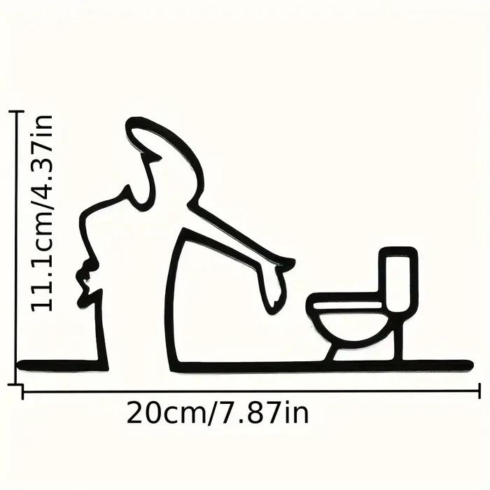 Panneau de toilette moderne 2D