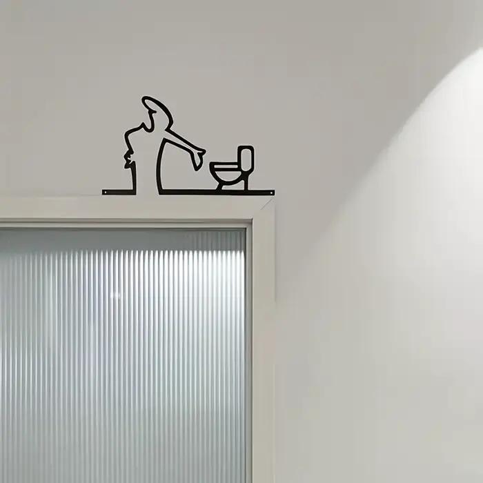 Panneau de toilette moderne 2D