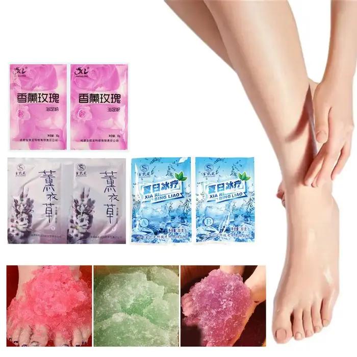 Rose menthe lavande bain moussant sel poudre