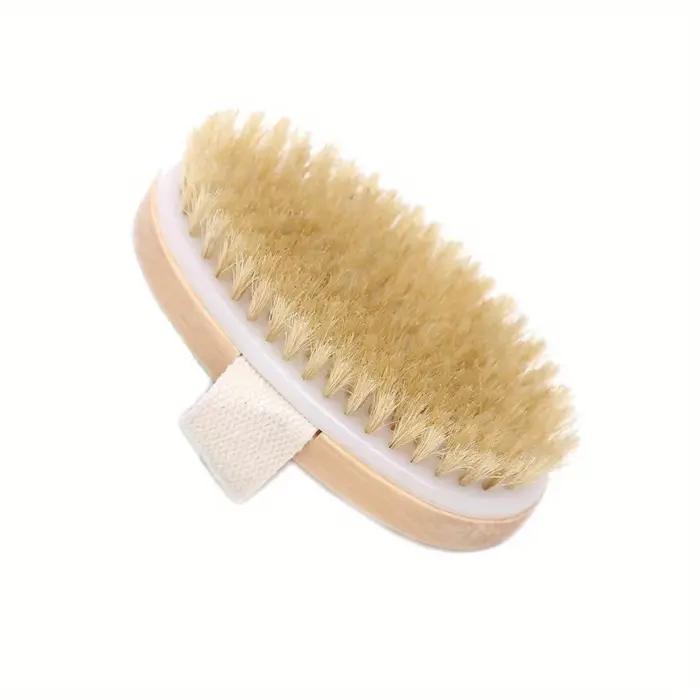 Brosse corporelle SPA en poils naturels pour peaux humides et sèches, masseur de bain doux pour usag