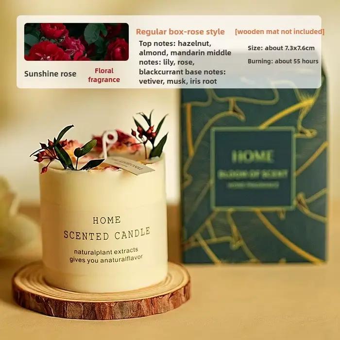 Bougie parfumée forêt pour la maison, hôtel, maison, cire de soja, sans fumée, cadeau d'anniversaire