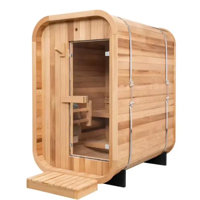 Sauna portable miniature personnalisé pour 2 personnes, en bois de cèdre rouge canadien, sauna à vap