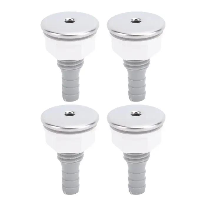 Buse à Jet à bulles d'air pour baignoire, 4 pièces, buse à bulles droite en PVC pour baignoire SPA,