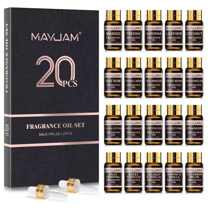 MAYJAM 20 pièces huiles essentielles coffret cadeau huiles essentielles d'aromathérapie origan nérol