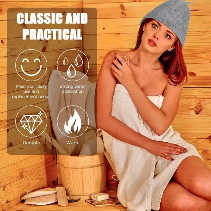 Chapeau de Sauna en laine pour hommes et femmes