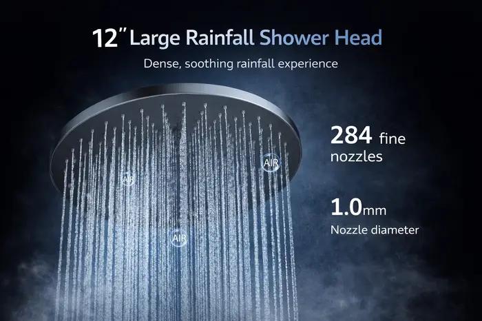 Pommeau de douche pluie de 12 pouces