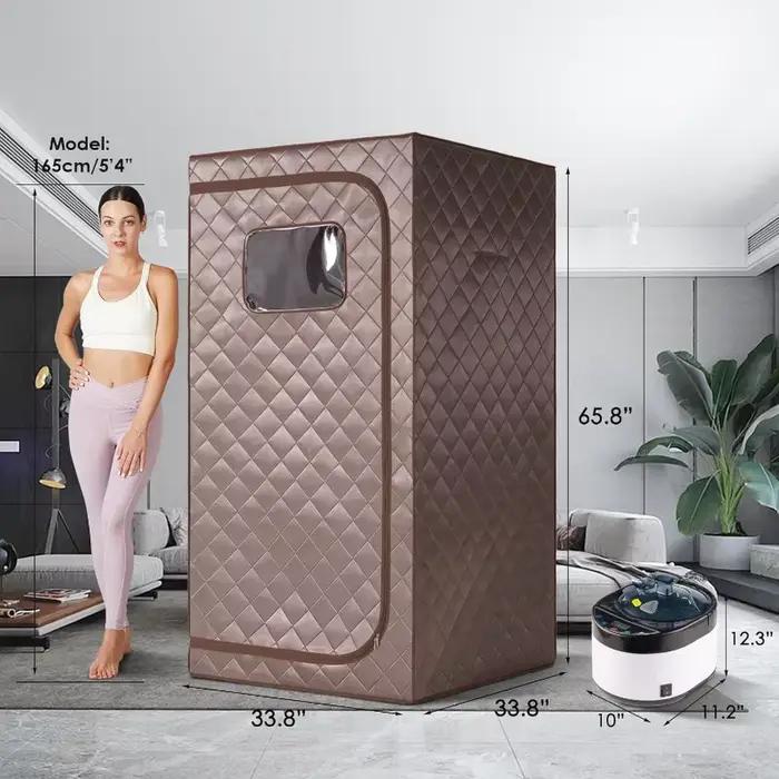 Sauna personnel pleine grandeur pour spa à domicile avec générateur de vapeur 4L et 1500W pour la relaxation