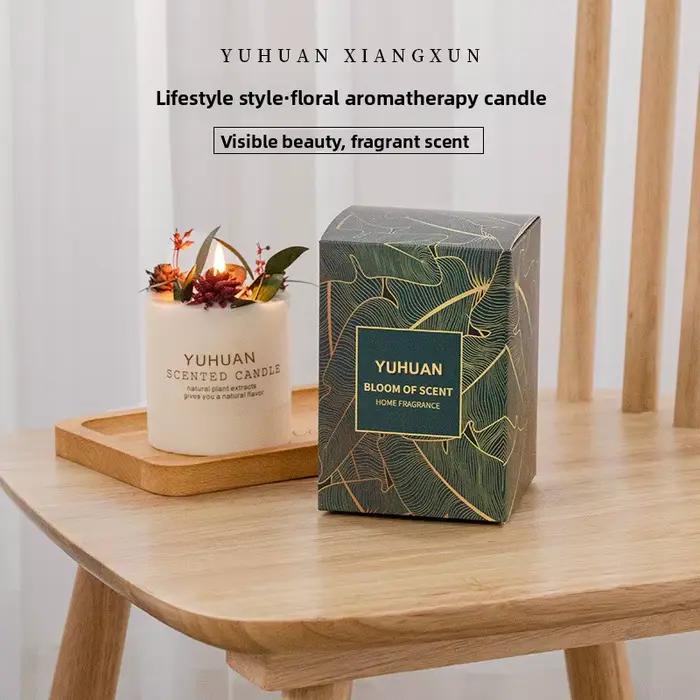 Bougie parfumée forêt cire de soja sans fumée pour maison hôtel relaxation cadeau d'anniversaire ambiance aromathérapie élégante