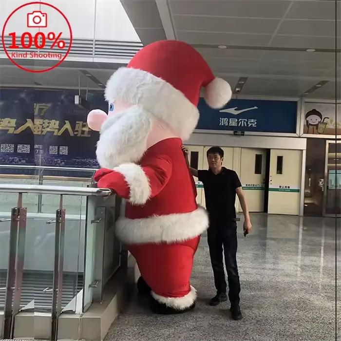Costume de Bonhomme de Neige Gonflable pour Adultes Occasionnels Spéciales Polyester Joyeux Fête Noël Halloween