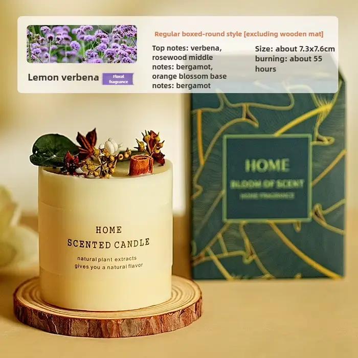 Bougie parfumée forêt cire de soja sans fumée pour maison hôtel relaxation cadeau d'anniversaire ambiance aromathérapie élégante