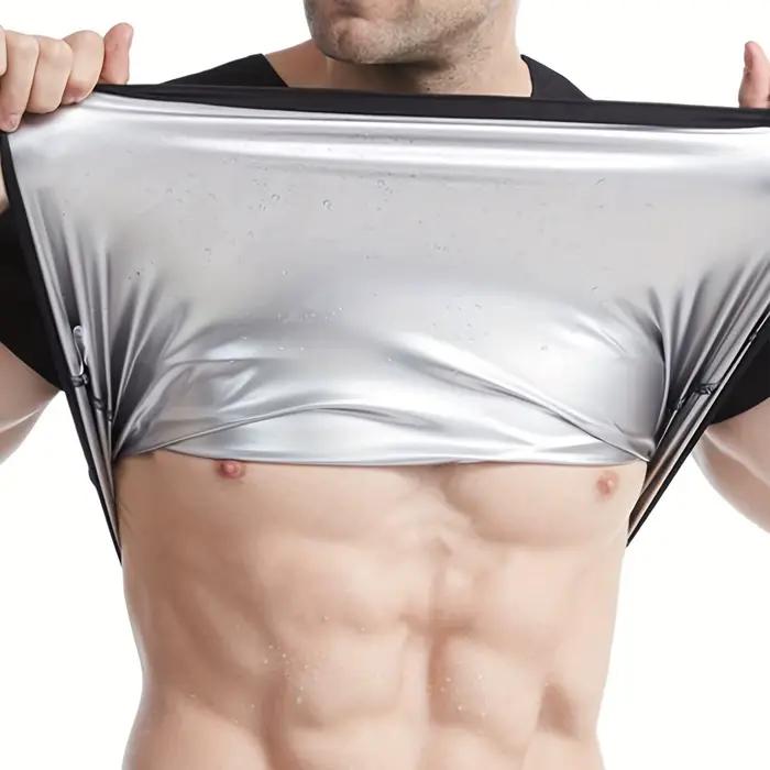 Sauna Sweat Suit Shapewear haut manches courtes hommes Performance T-Shirt confortable entraînement