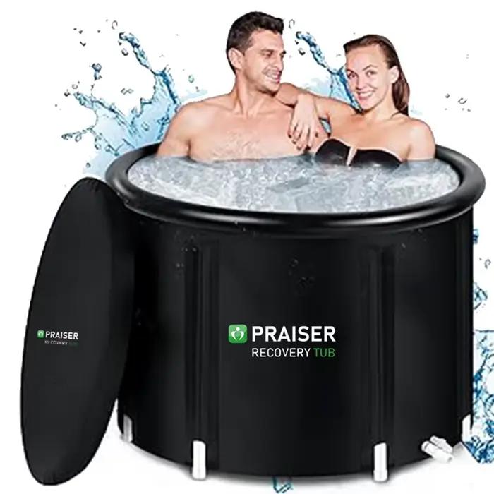 Baignoire portable de glace pliant de luxe noire pour adultes baignoire gonflable baril d'eau froide baignoire à remous gonflable baignoire portative extérieure baignoires de Spa salles de Sauna occasions toute l'année