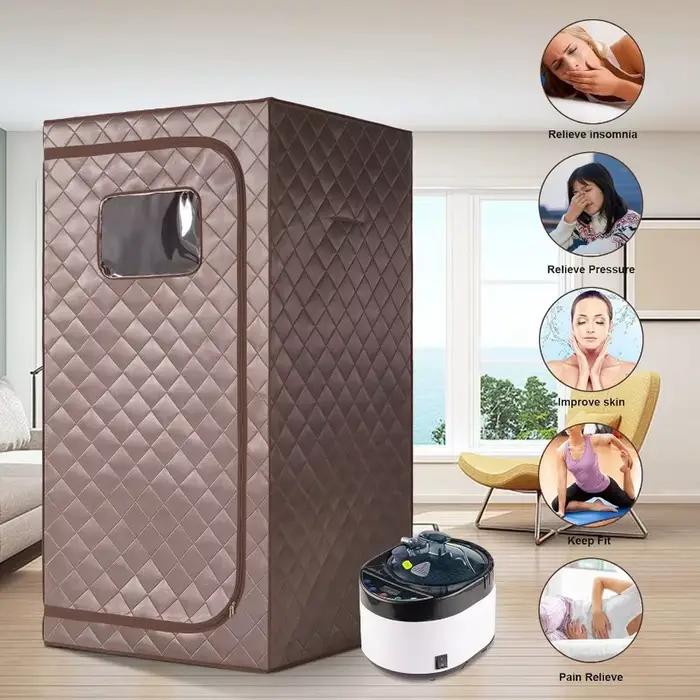Sauna personnel pleine grandeur pour spa à domicile avec générateur de vapeur 4L et 1500W pour la relaxation