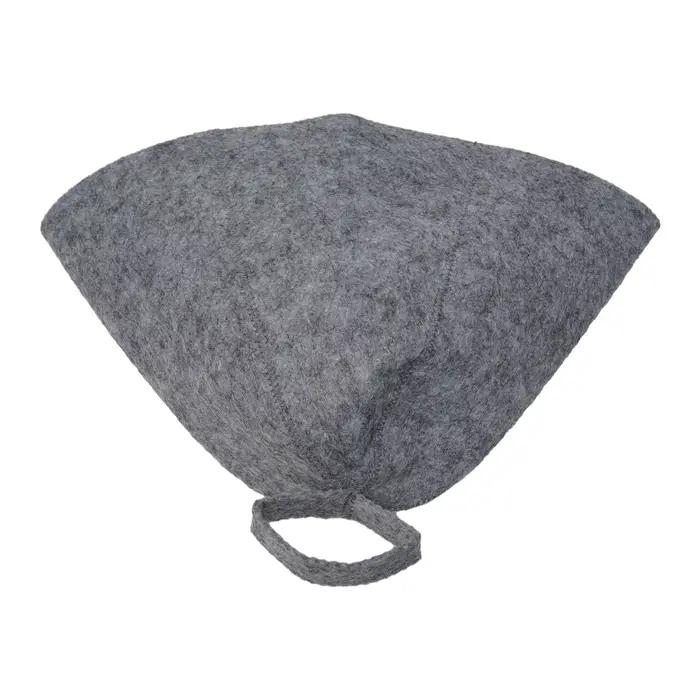 Chapeau de sauna en feutre gris doux et solide