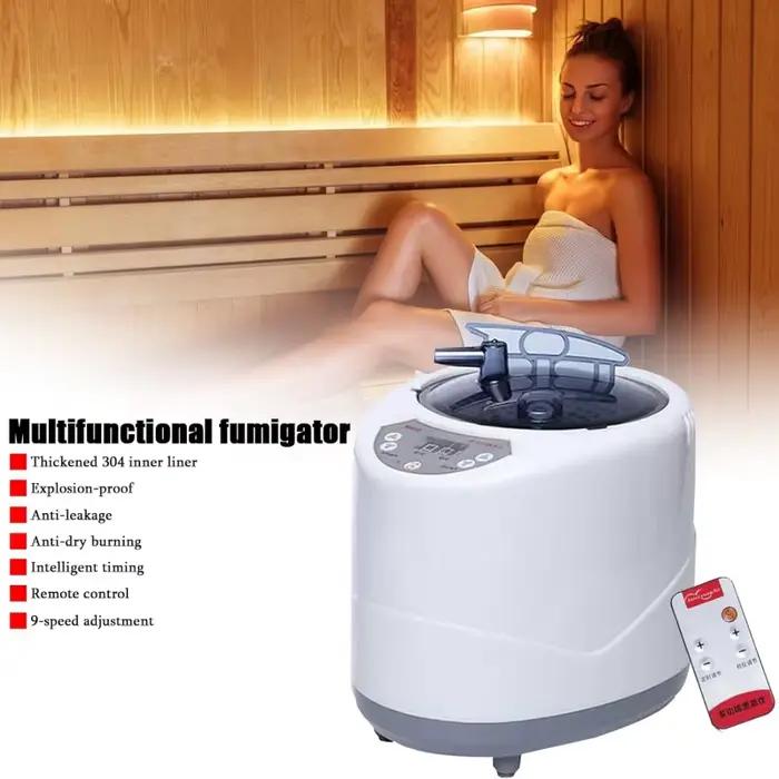 Sauna à vapeur portable SMARTMAK avec générateur 3L 1000W et chaise pliable pour relaxation à domicile occasions spéciales détente stress bien-être