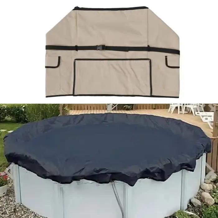 Couvercle de pompe de chauffage en tissu oxford 420d résistant aux intempéries pour spa gonflable élégant et durable pour extérieur