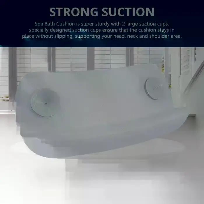 1 pièce Oreiller de bain SPA imperméable en polyuréthane PU avec ventouses pour baignoire et salle