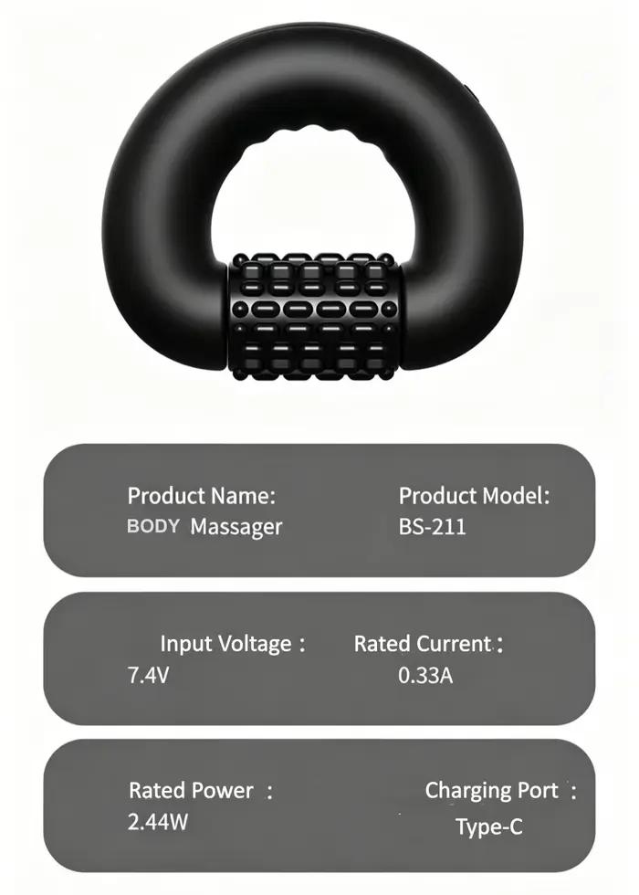 Masseur corporel électrique VamsLuna 3 intensités de vibration pour relaxation fasciale et récupération musculaire usage quotidien occasions spéciales