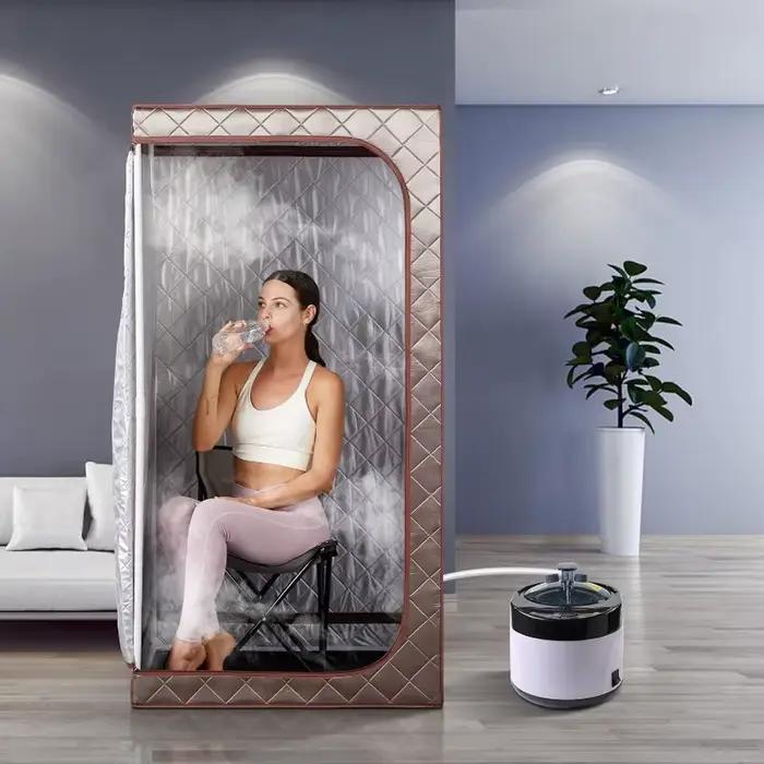 Sauna personnel pleine grandeur pour spa à domicile avec générateur de vapeur 4L et 1500W pour la relaxation