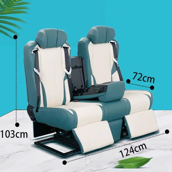 Canapé-lit personnalisé de luxe en cuir Nappa pour sièges de van et voitures de luxe, modèle sport élégant, adaptable aux Mercedes-Benz, occasions spéciales et cadeaux d'entreprise