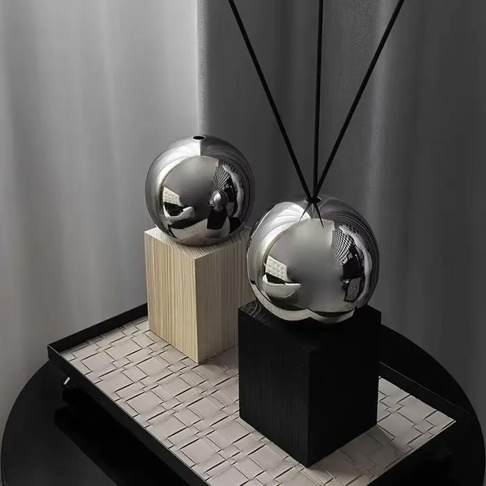 Diffuseur d'huiles essentielles sans flamme en bois massif et acier inoxydable pour bureau salon chambre élégant à offrir pour femme homme occaions spéciales